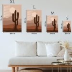 Desert Cactus at Dusk metal wall art print, view 6