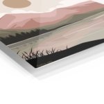 Blush Mountain Lake metal wall art print, view 2