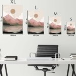 Blush Mountain Lake metal wall art print, view 6