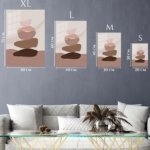 Earth Tone Balancing Stones metal wall art print, view 6