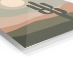 Desert Moon Cactus metal wall art print, view 2
