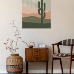 Desert Moon Cactus metal wall art print, view 5