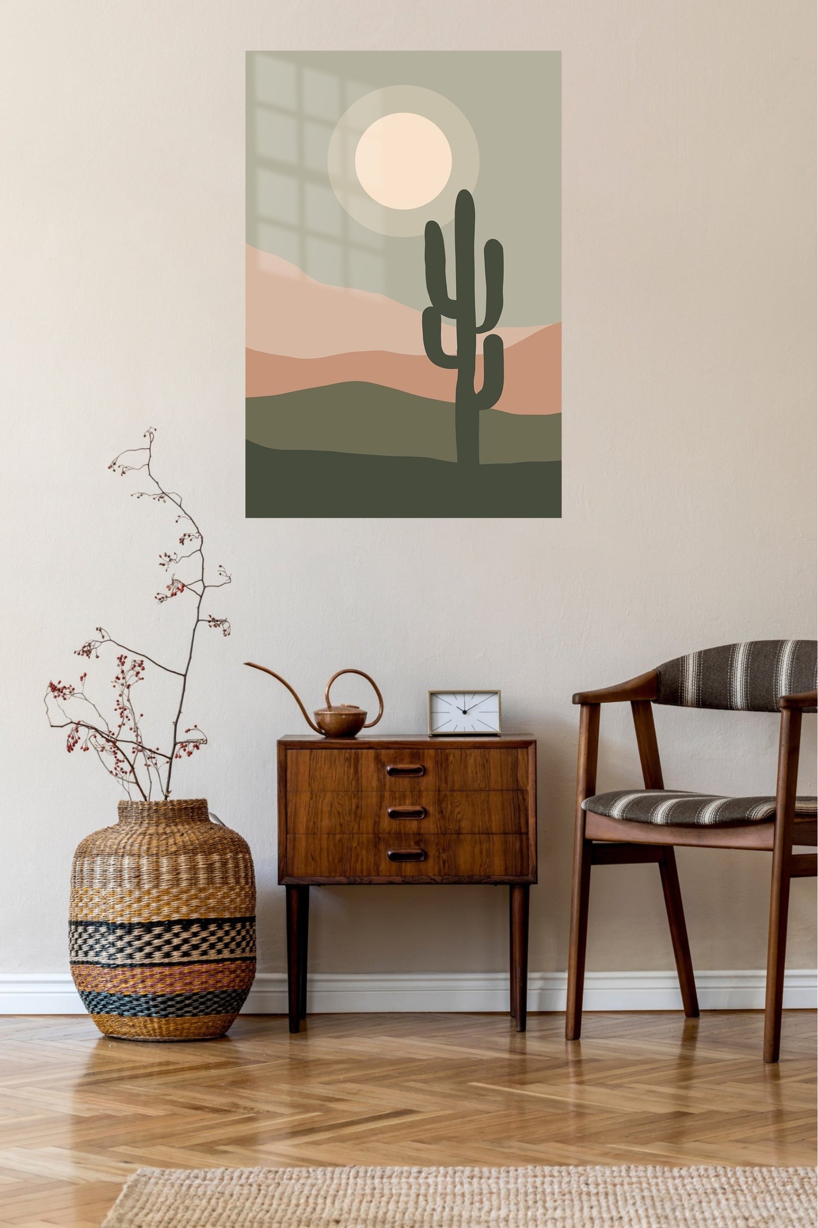 Desert Moon Cactus metal wall art print, view 5