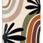 Earthtone Botanical Arches metal wall art print