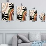 Earthtone Botanical Arches metal wall art print, view 6