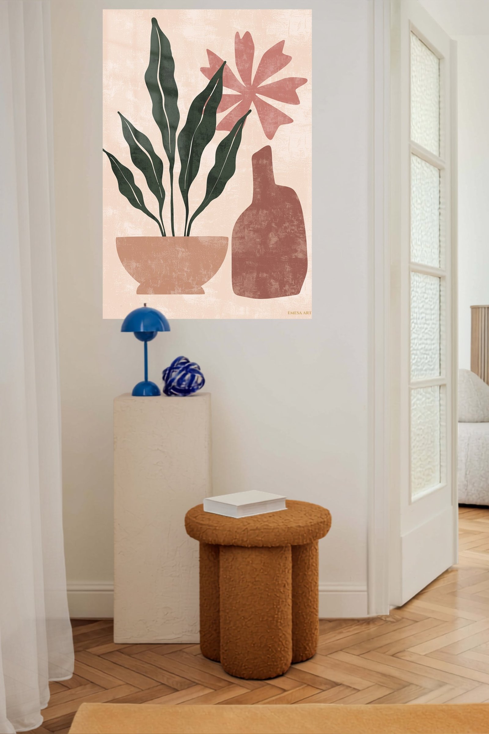 Terracotta Botanical Still Life metal wall art print, view 5