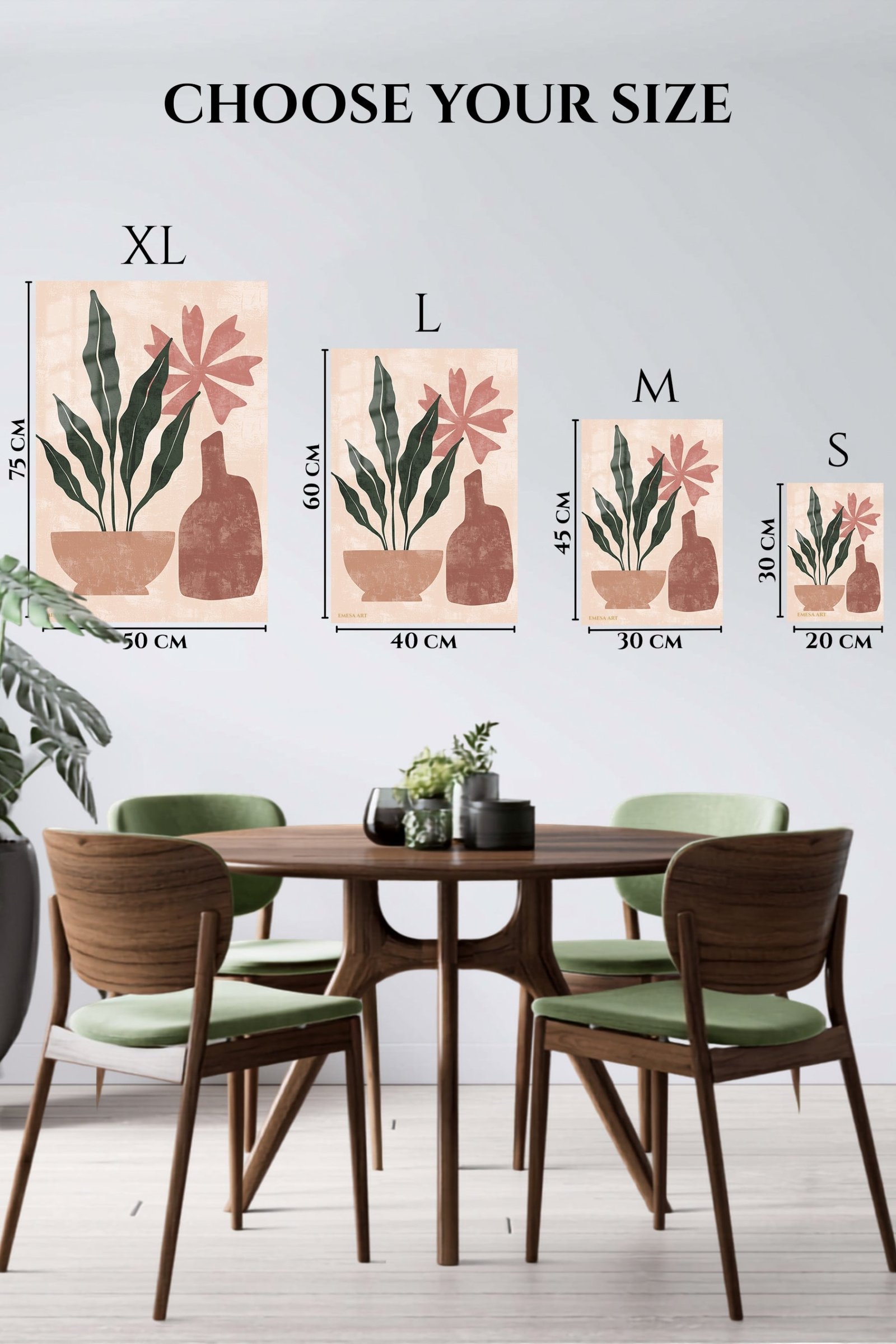 Terracotta Botanical Still Life metal wall art print, view 6
