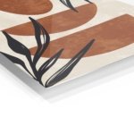 Terracotta Shapes and Botanical Silhouettes metal wall art print, view 2