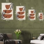 Terracotta Shapes and Botanical Silhouettes metal wall art print, view 6