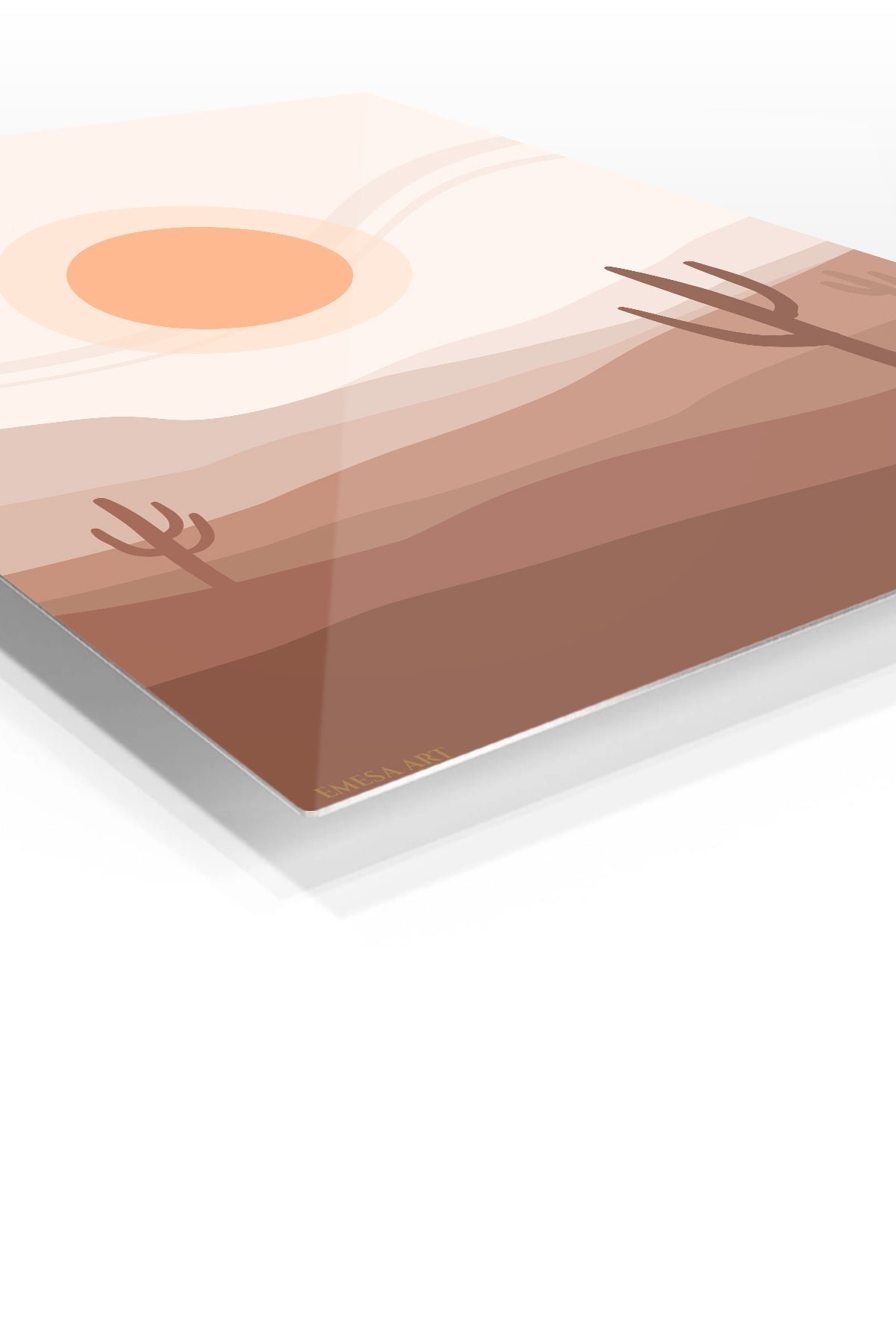 Terracotta Desert Sun metal wall art print, view 2