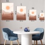 Terracotta Desert Sun metal wall art print, view 6
