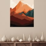 Terracotta Mountain Sunrise metal wall art print, view 4