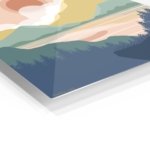 Pastel Mountain Sunrise metal wall art print, view 2