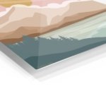 Golden Sun Mountain Valley metal wall art print, view 2