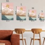 Golden Sun Mountain Valley metal wall art print, view 6
