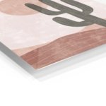Desert Cactus and Blush Sun metal wall art print, view 2