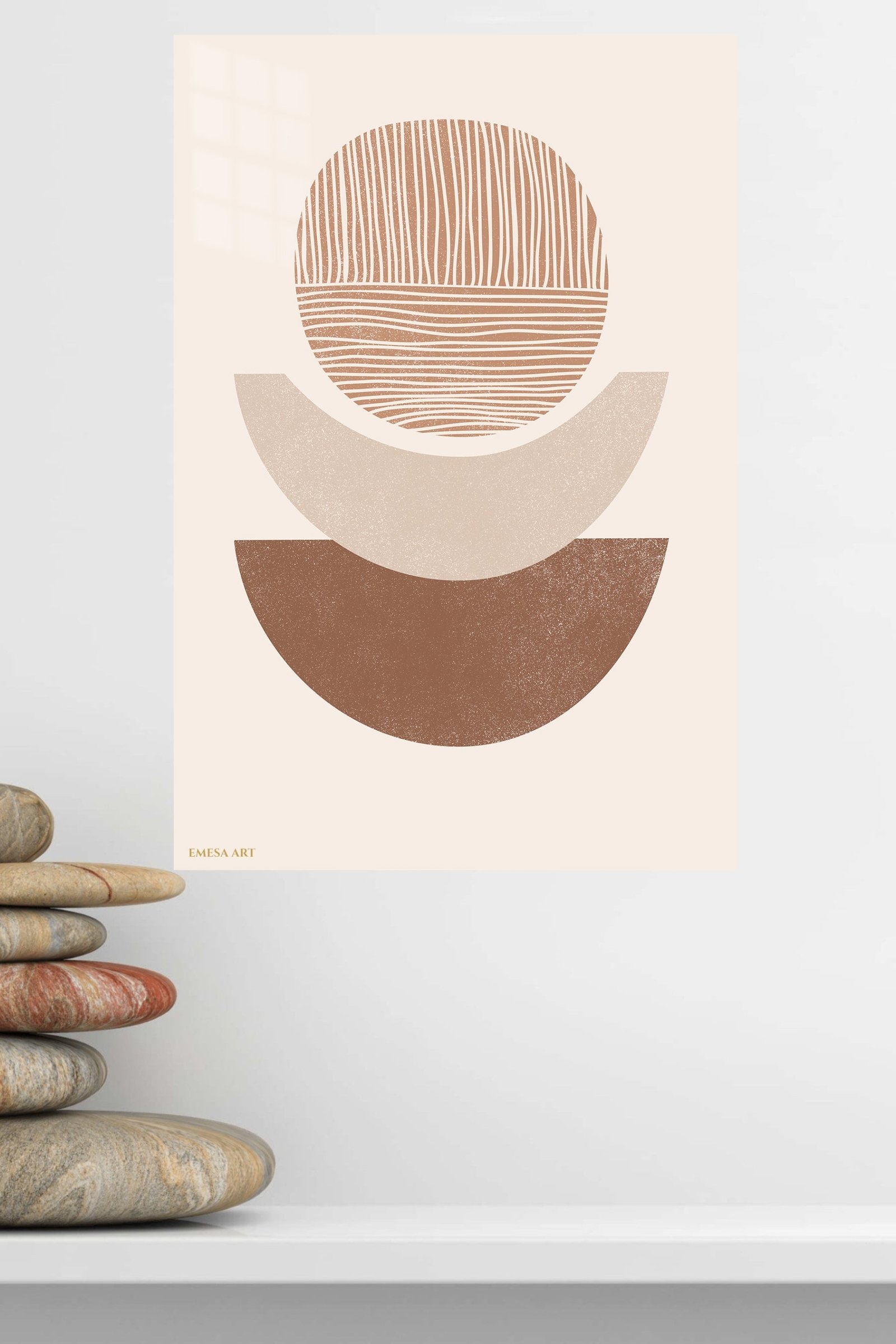 Earthtone Strata Arches metal wall art print, view 4