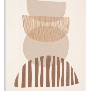 Earthtone Arch Rhythm metal wall art print