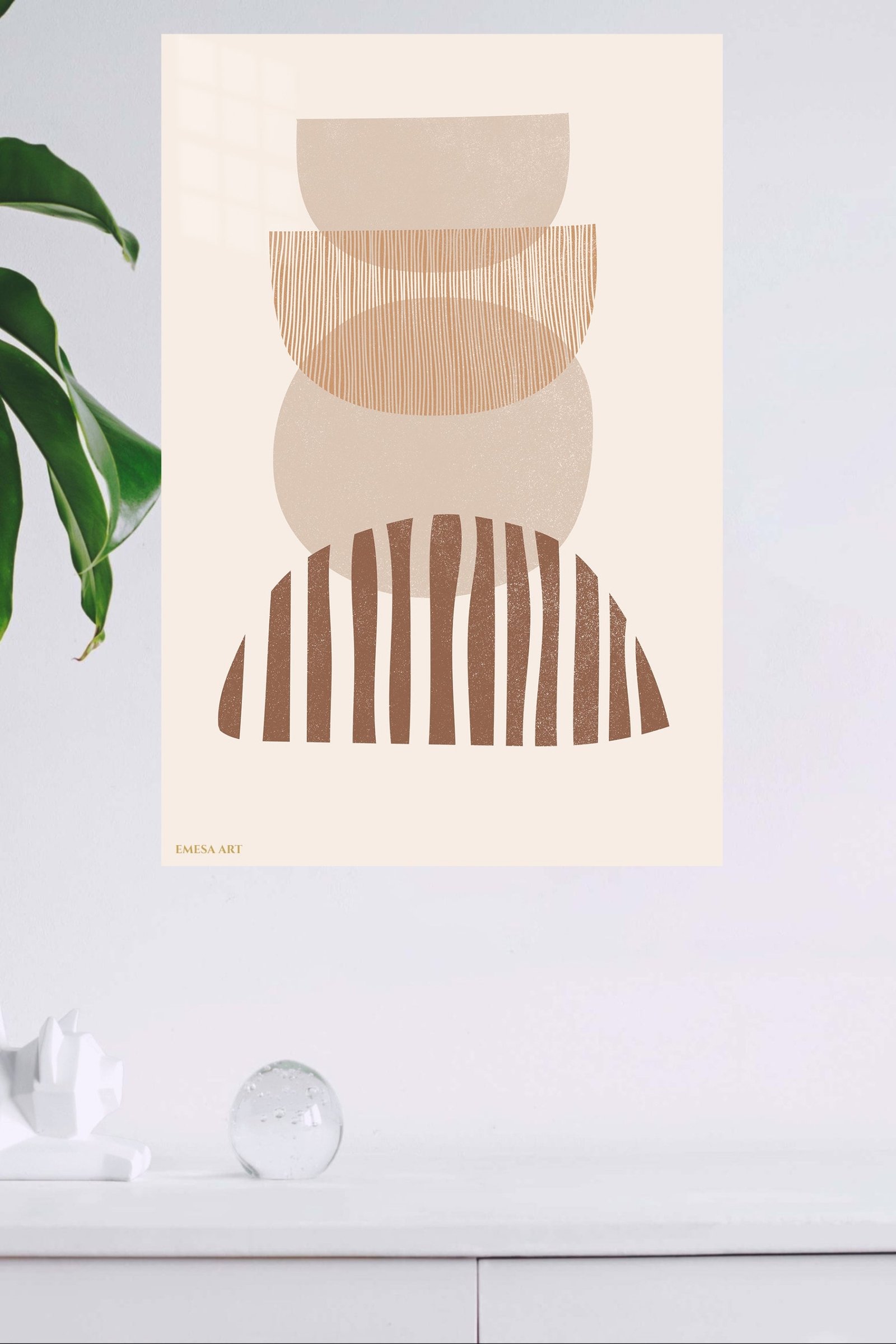 Earthtone Arch Rhythm metal wall art print, view 4