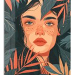 Tropical Reverie Portrait metal wall art print