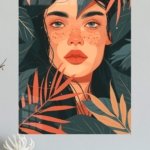 Tropical Reverie Portrait metal wall art print, view 4