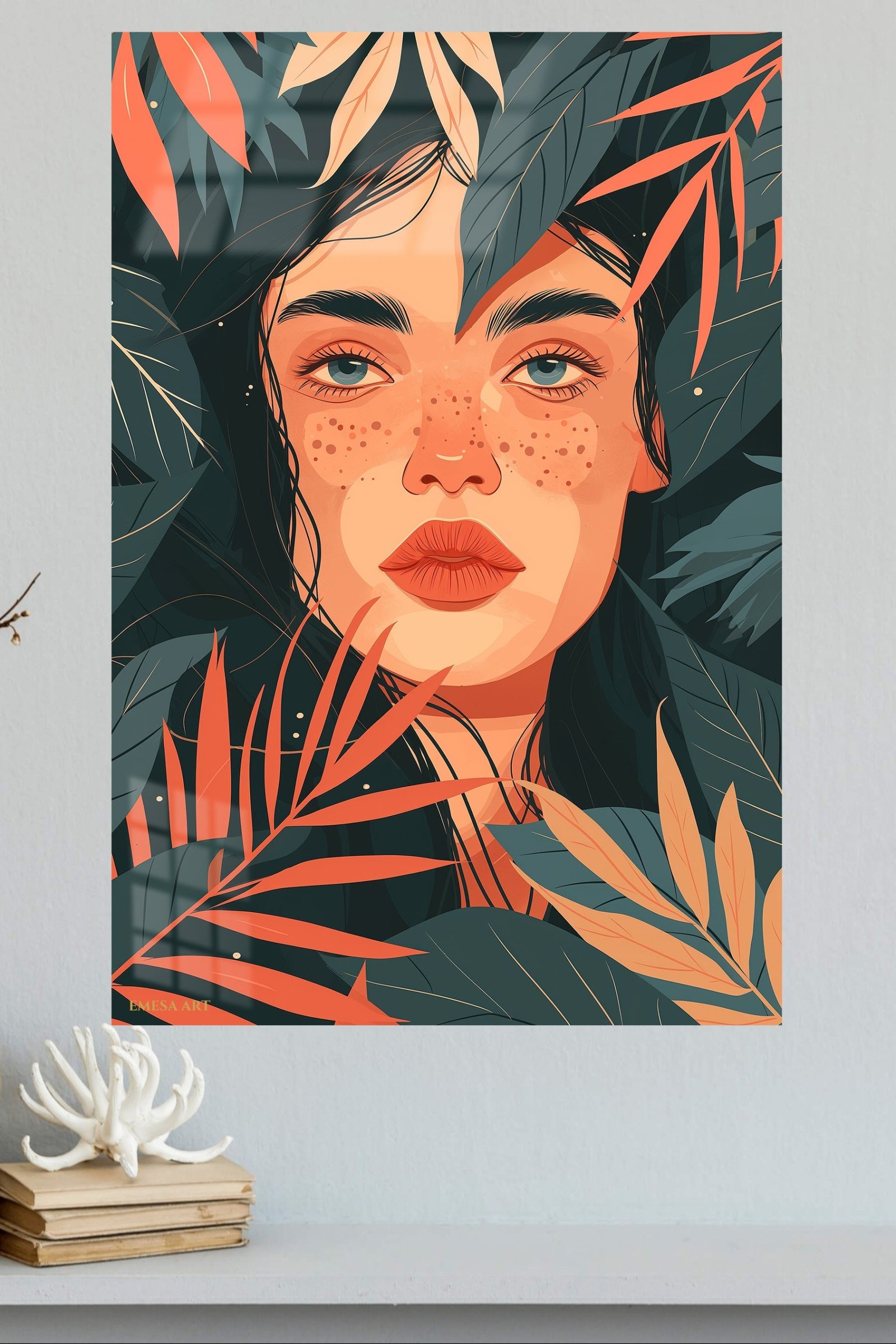 Tropical Reverie Portrait metal wall art print, view 4