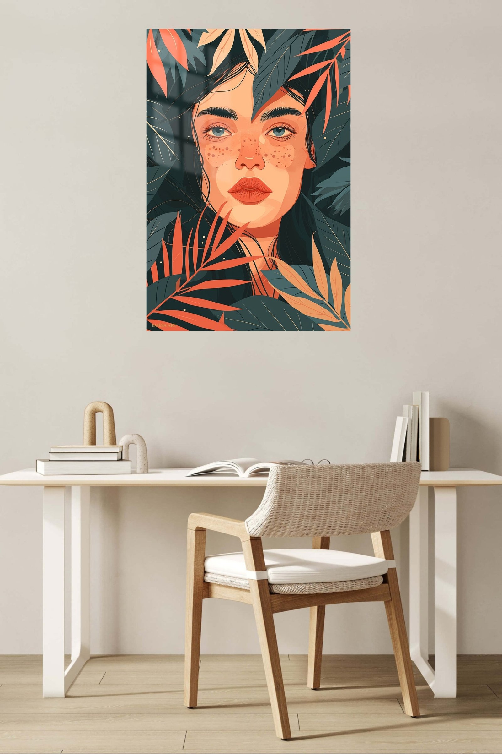 Tropical Reverie Portrait metal wall art print, view 5