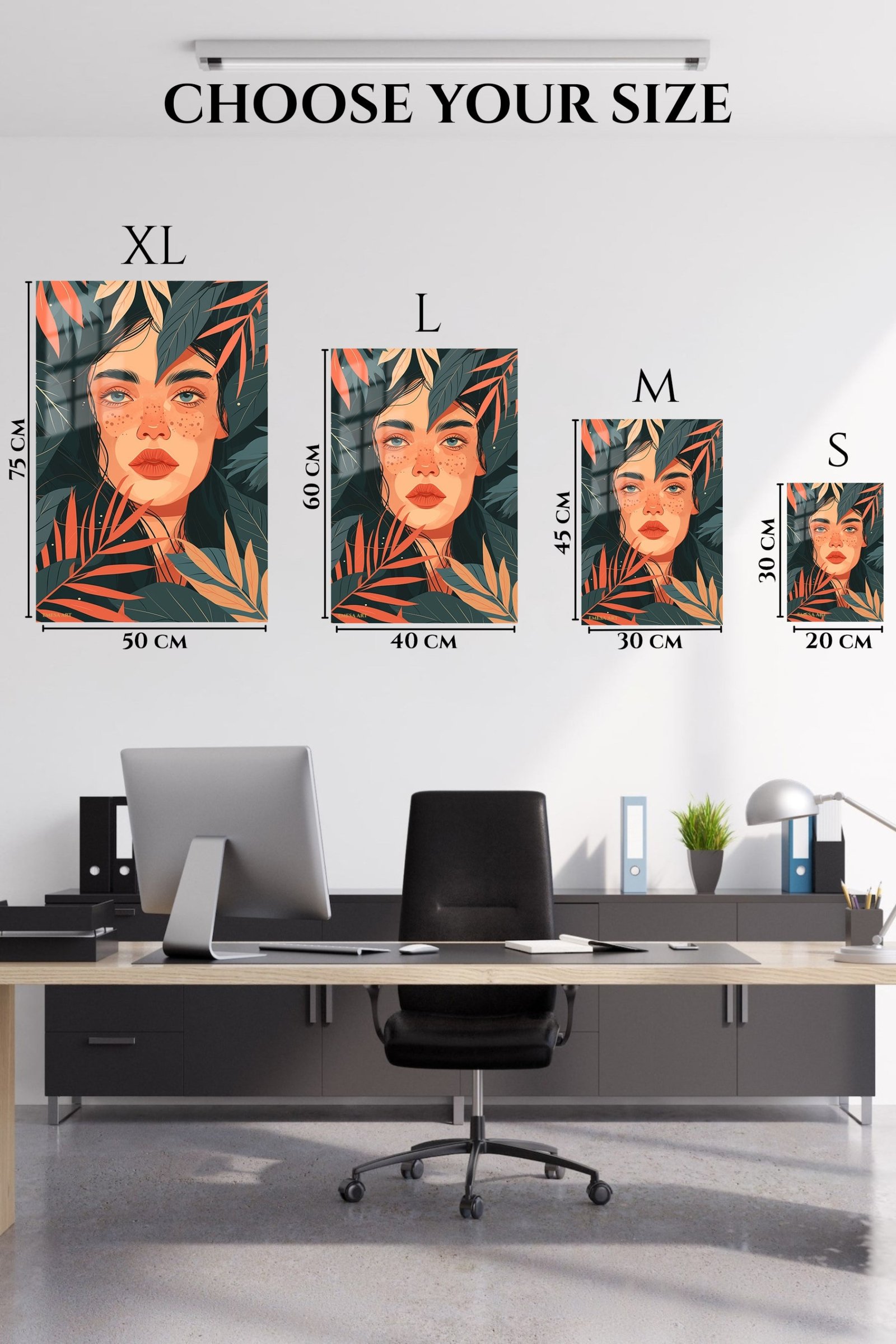 Tropical Reverie Portrait metal wall art print, view 6