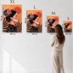 Hibiscus Sunset Portrait metal wall art print, view 6