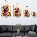 Floral Crown Portrait metal wall art print, view 6