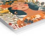 Blooming Boho Portrait metal wall art print, view 2