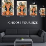 Blooming Boho Portrait metal wall art print, view 6