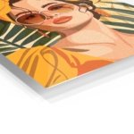 Tropical Muse In Amber metal wall art print, view 2