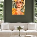 Tropical Muse In Amber metal wall art print, view 5