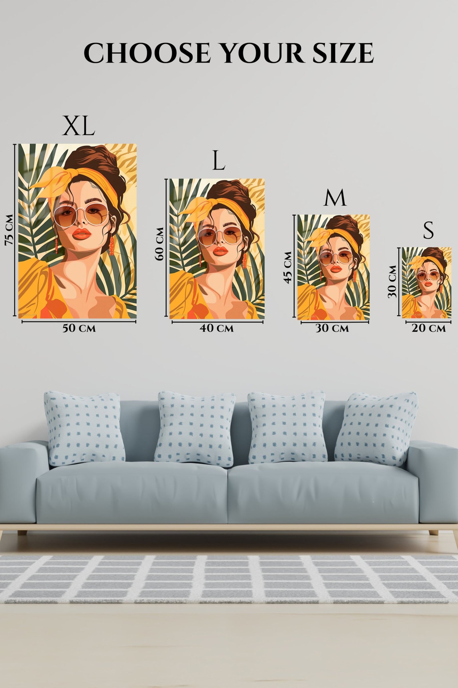Tropical Muse In Amber metal wall art print, view 6