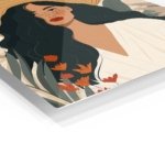 Sun Hat Botanical Muse metal wall art print, view 2