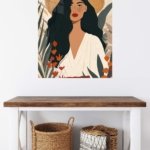 Sun Hat Botanical Muse metal wall art print, view 5