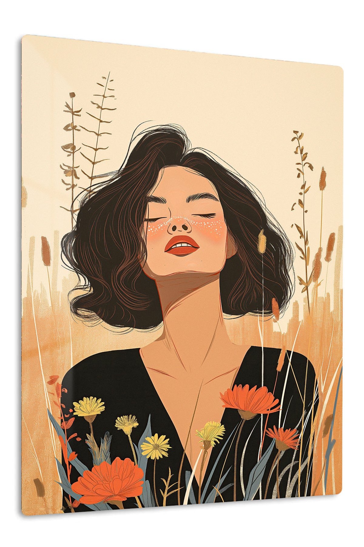 Wildflower Reverie metal wall art print