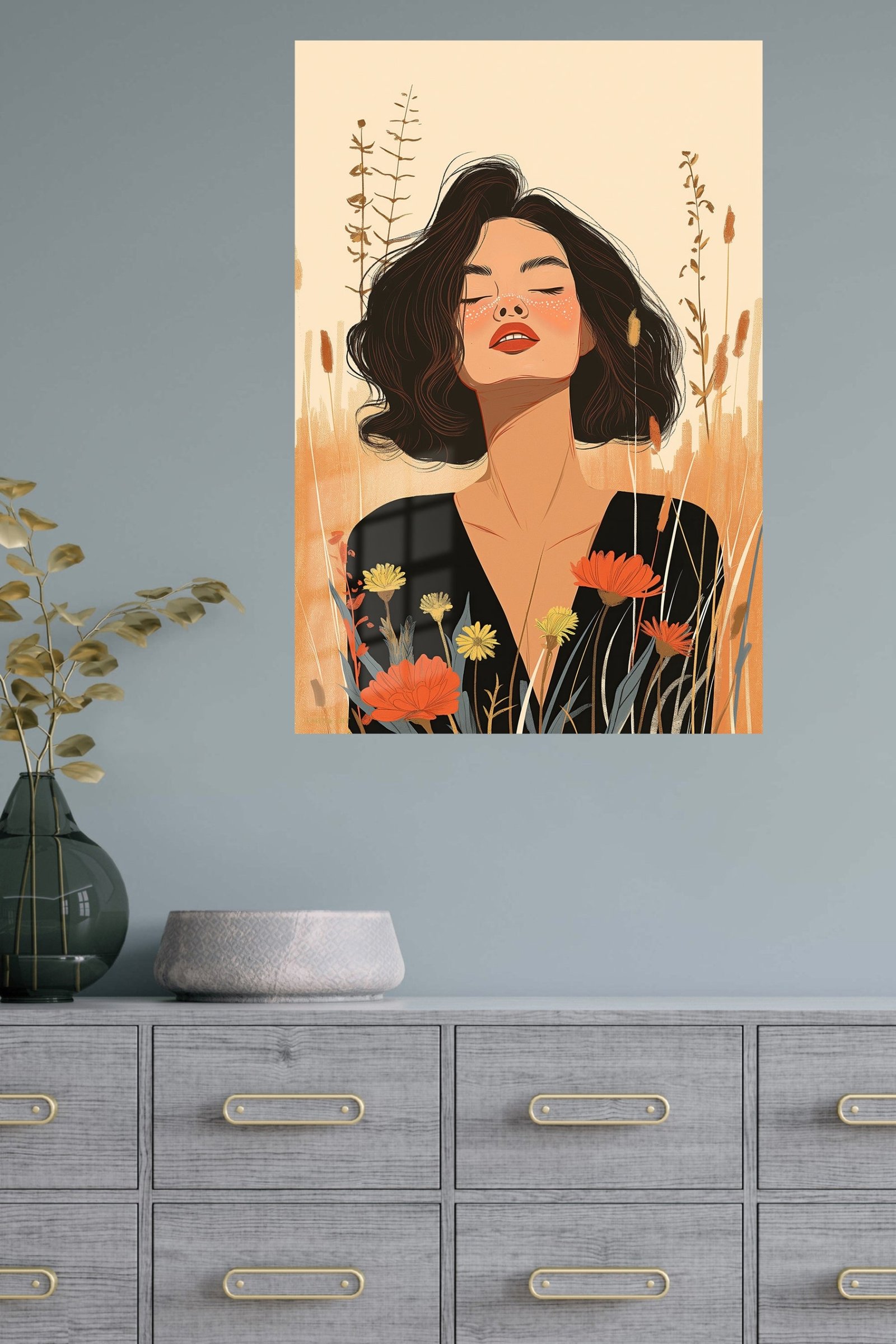 Wildflower Reverie metal wall art print, view 4