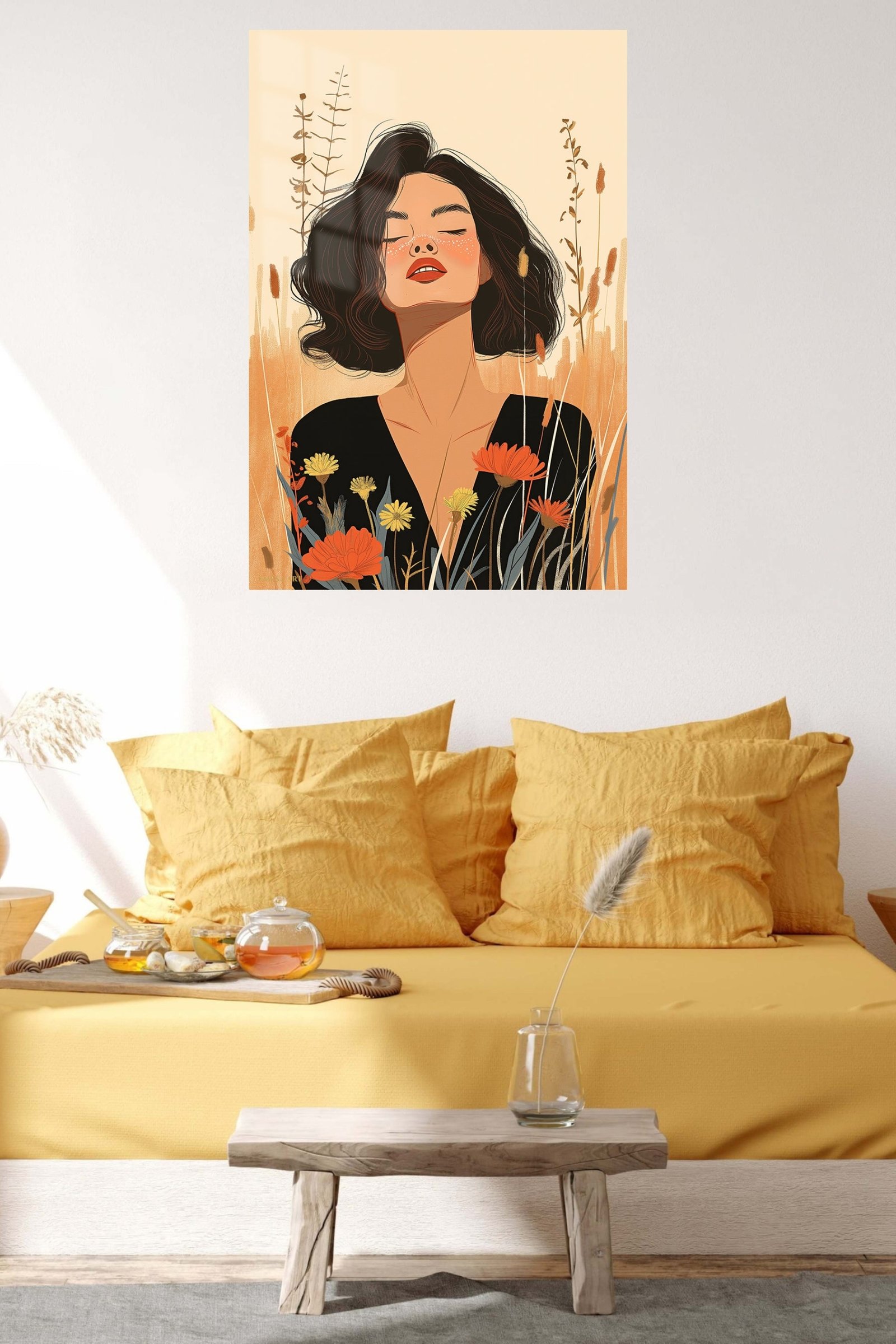 Wildflower Reverie metal wall art print, view 5