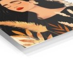Serene Woman Among Wildflowers metal wall art print, view 2