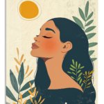 Sunlit Botanical Reverie metal wall art print