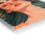 Tropical Sunhat Portrait metal wall art print, view 2