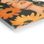 Sunflower Reverie Portrait metal wall art print, view 2