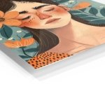 Floral Reverie Portrait metal wall art print, view 2