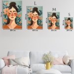 Floral Reverie Portrait metal wall art print, view 6