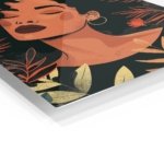 Tropical Floral Portrait metal wall art print, view 2