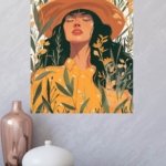 Sunlit Wildflower Muse metal wall art print, view 4