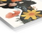 Wildflower Woman Silhouette metal wall art print, view 2
