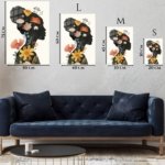 Wildflower Woman Silhouette metal wall art print, view 6